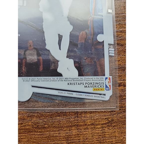 Kristaps Porzingis 2020-2021 Panini Donruss Clearly #9 - Dallas Mavericks - Picture 3 of 3